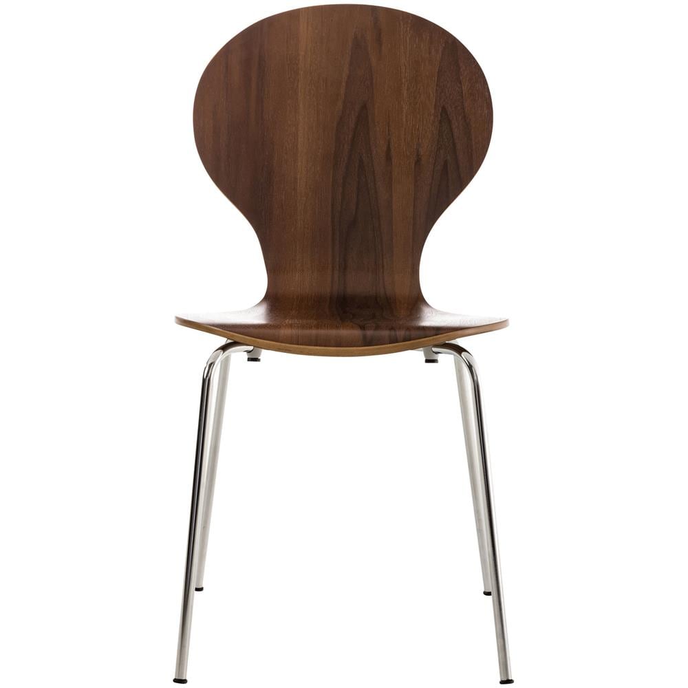 Sedia Impilabile Diego in Legno I Sedia Attesa in Metallo I Sedia Ergonomica Conferenza I Sedia Design Classico Riunioni O Sale Noce - Foto 2