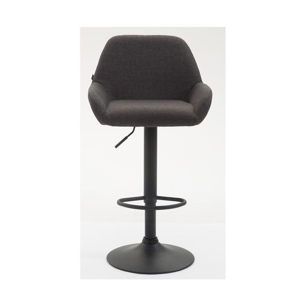 CLP Set 2 Sgabelli Bar Braga In Tessuto I Coppia Sedie Cucina Regolabili Con Schienale E Braccioli Colore:nero 