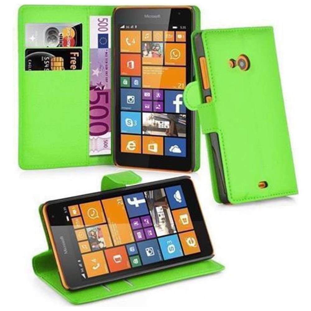 Custodia Compatibile Con Nokia Lumia 535 In Verde Menta - Coperchio Protettiva Con Chiusura Magnetica, Funzione Stand E Tasca Per Le Carte - Foto 1