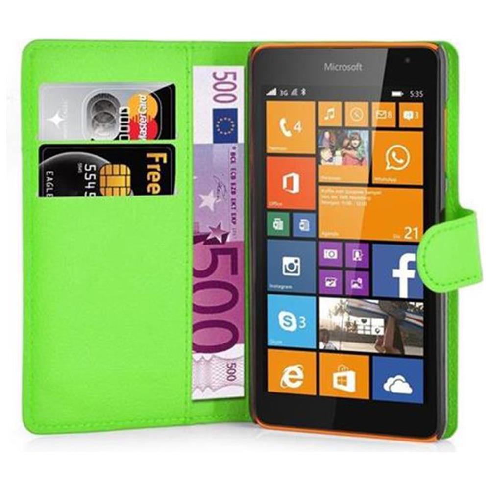 Custodia Compatibile Con Nokia Lumia 535 In Verde Menta - Coperchio Protettiva Con Chiusura Magnetica, Funzione Stand E Tasca Per Le Carte - Foto 2