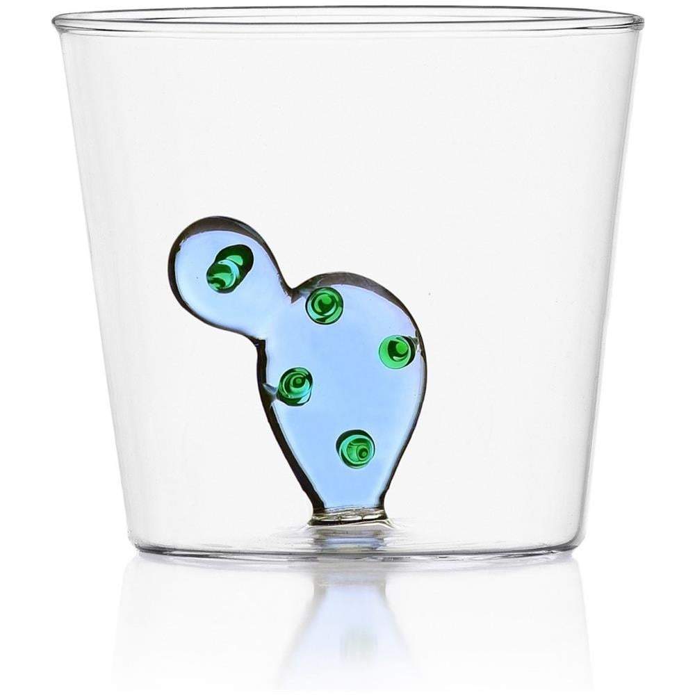 Bicchiere Tumbler Cactus Blu Dimensioni h8 x Ø 8,5 cm Capacità 35 cl - Desert Plants - Foto 2