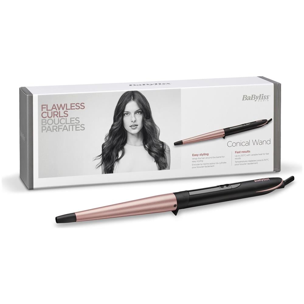 Ferro Arricciacapelli Caldo Conical Wand Colore Nero / Rosa - Foto 1