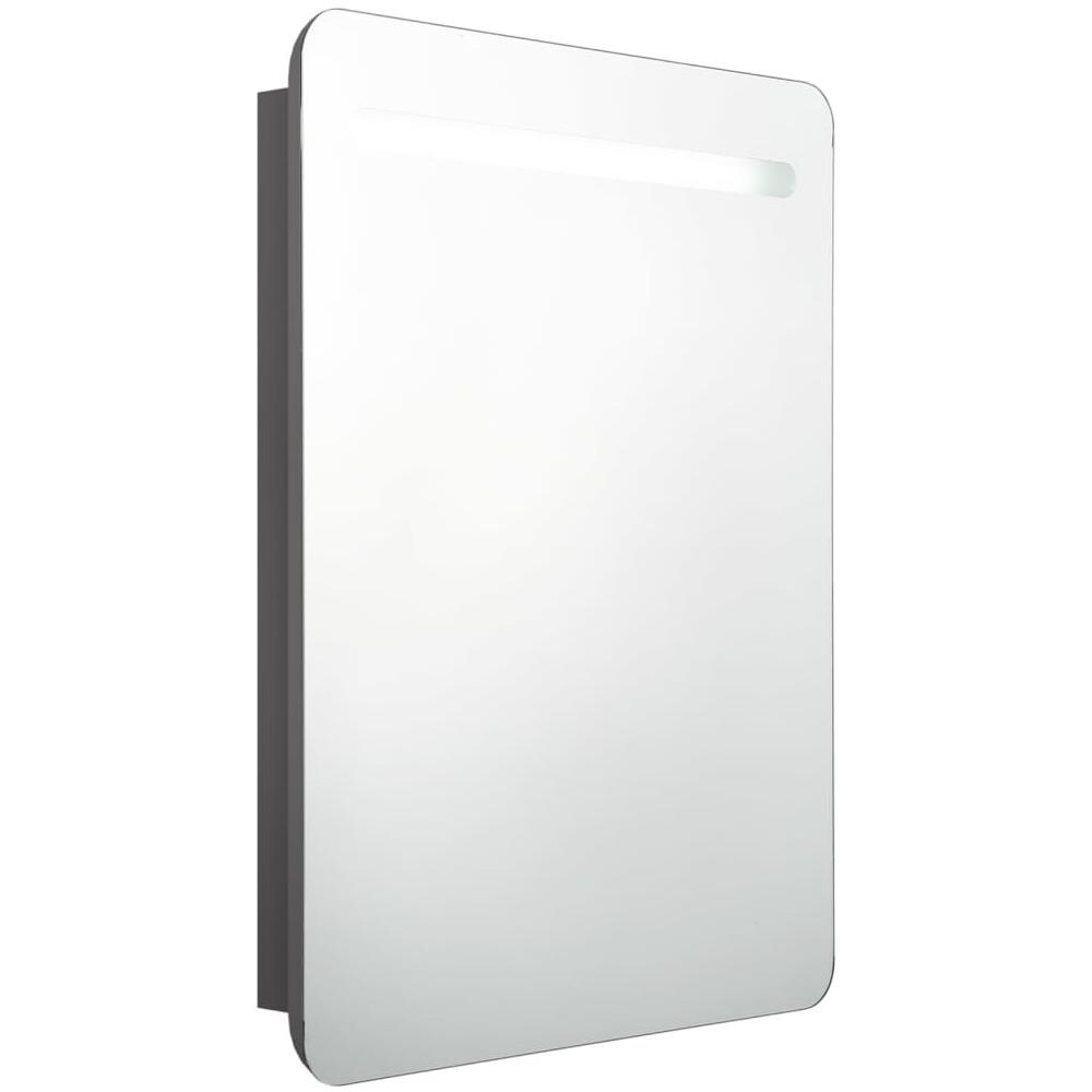 Armadietto Bagno con Specchio e LED Grigio 60x11x80 cm - Foto 2
