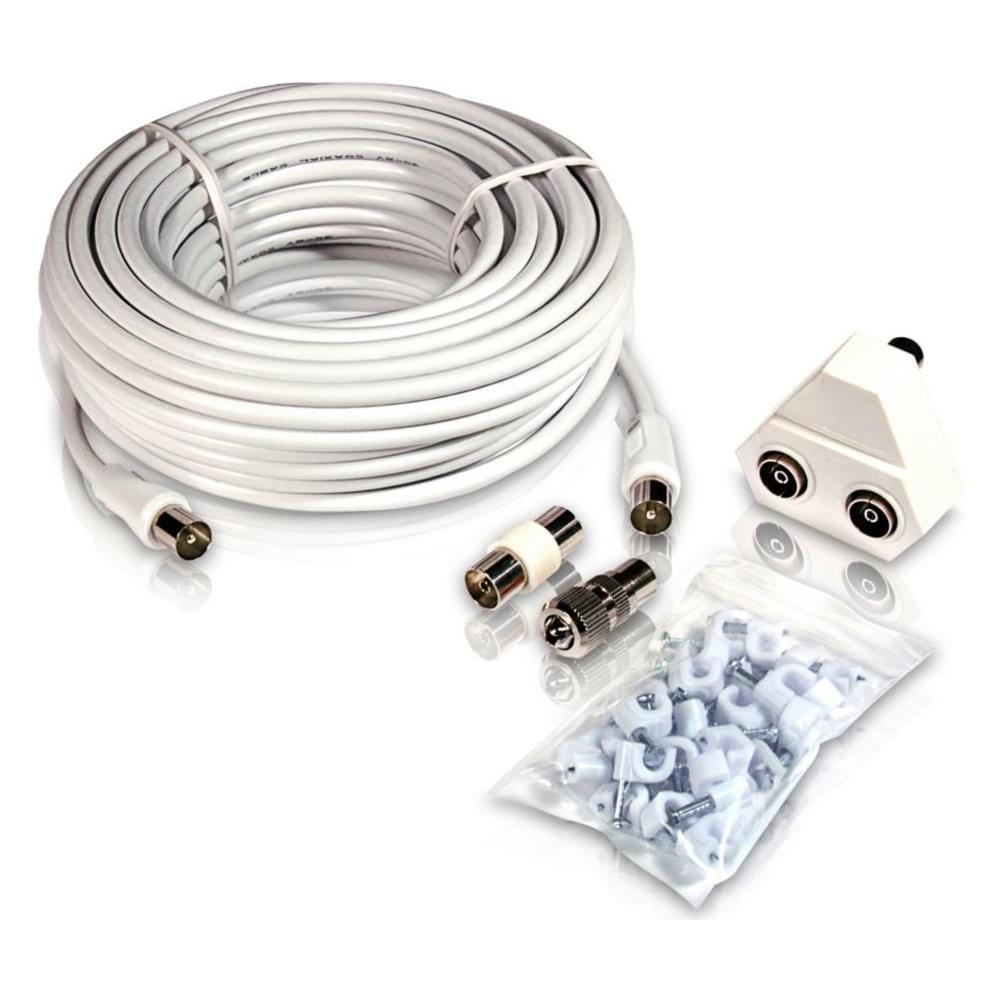 Cavo coassiale, 15 m, Pal prese, Bianco - Foto 2