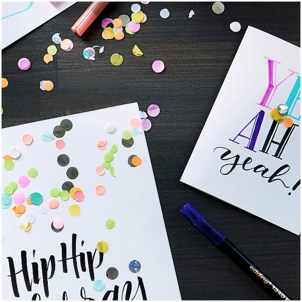 Penne a Pennello Scrittura Calligrafica 10pz Multicolore 1340 - Foto 2