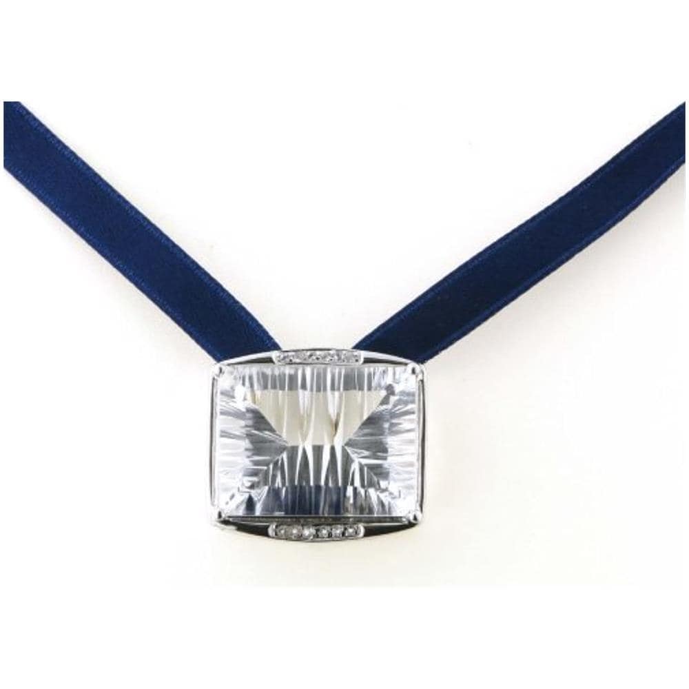 Pendente Da Donna Con Cristallo Di Rocca - Argento Sterling 925 E Tessuto - 195 Mm - Cod. 69 30819 01 500 - Foto 1