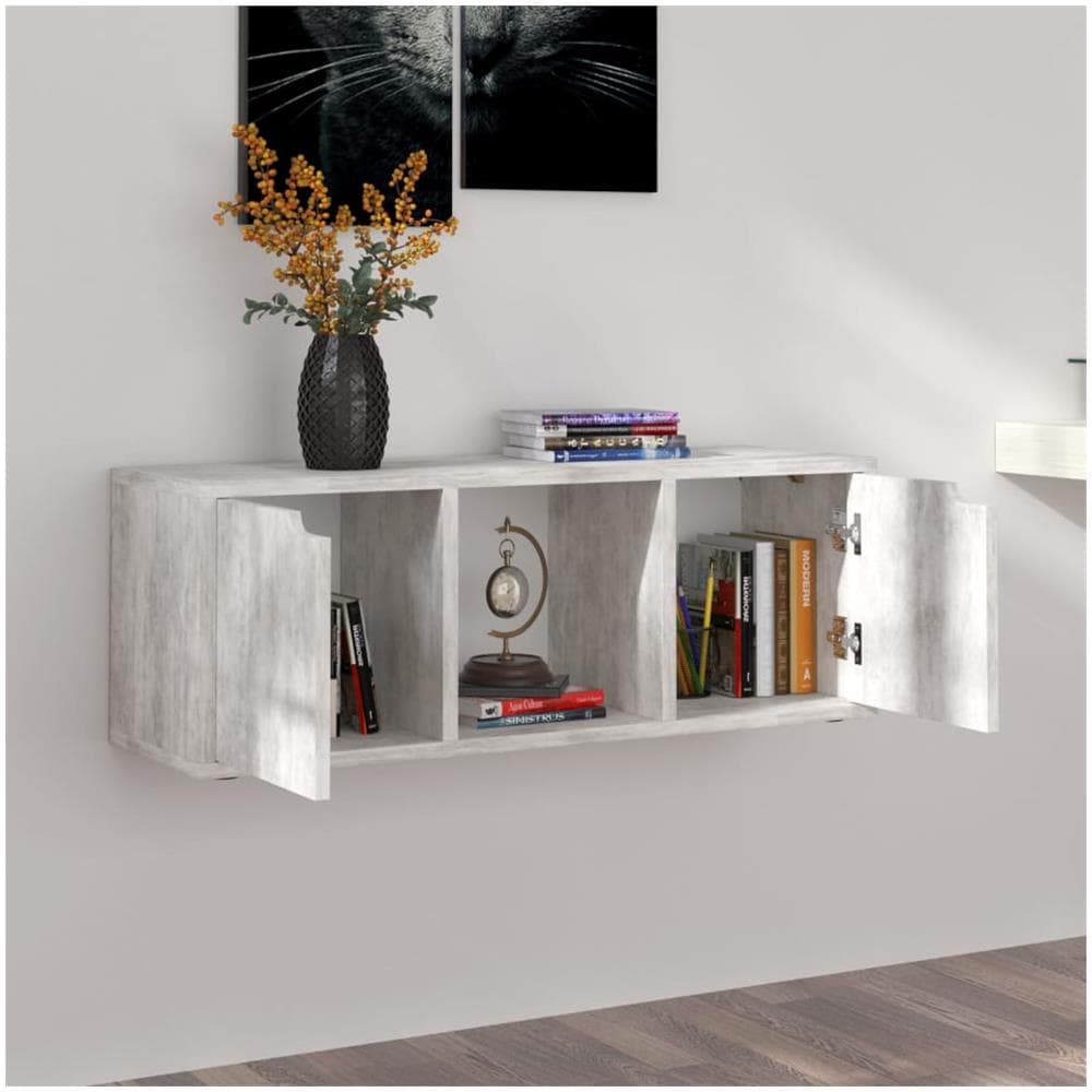 Mobile Porta TV Cemento 88,5x27,5x30,5 cm in Legno Multistrato - Foto 2