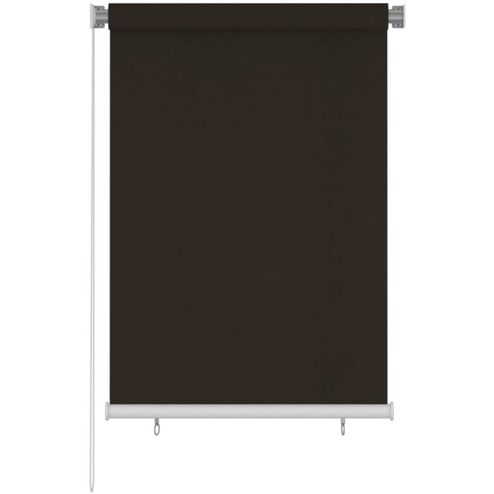 Tenda A Rullo Per Esterni 100x140 Cm Marrone Hdpe - Foto 1