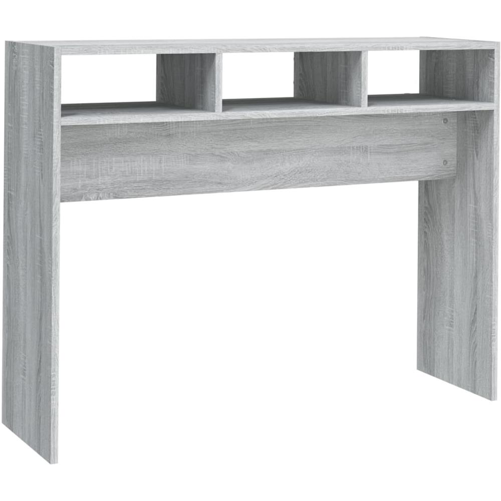 Tavolino Consolle Grigio Sonoma 105x30x80 Cm Legno Multistrato - Foto 2