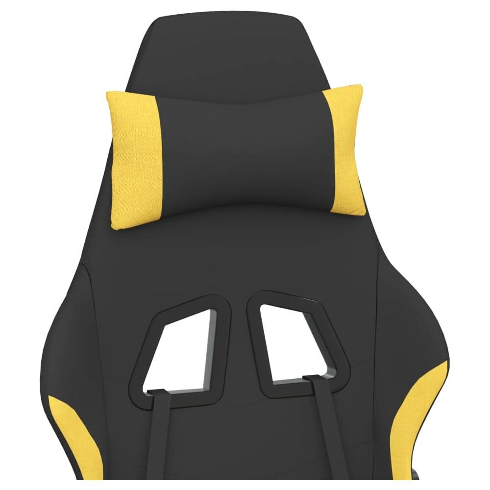 Sedia Da Gaming Con Poggiapiedi Nero E Giallo In Tessuto - Foto 10