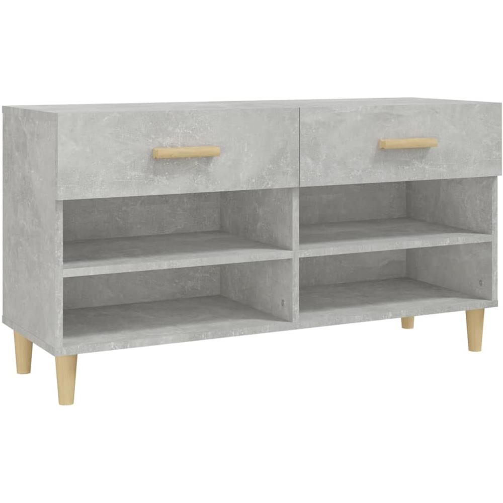 Scarpiera Grigio Cemento 102x35x55 Cm In Legno Multistrato - Foto 2