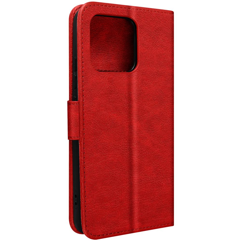 Custodia Per Xiaomi 13, Portacarte E Funzione Supporto Rossa - Foto 1