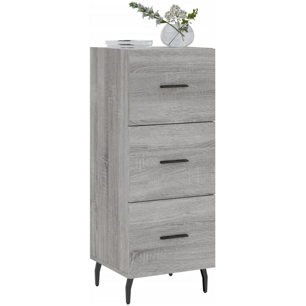 Credenza Grigio Sonoma 34,5x34x90 Cm In Legno Multistrato - Foto 3