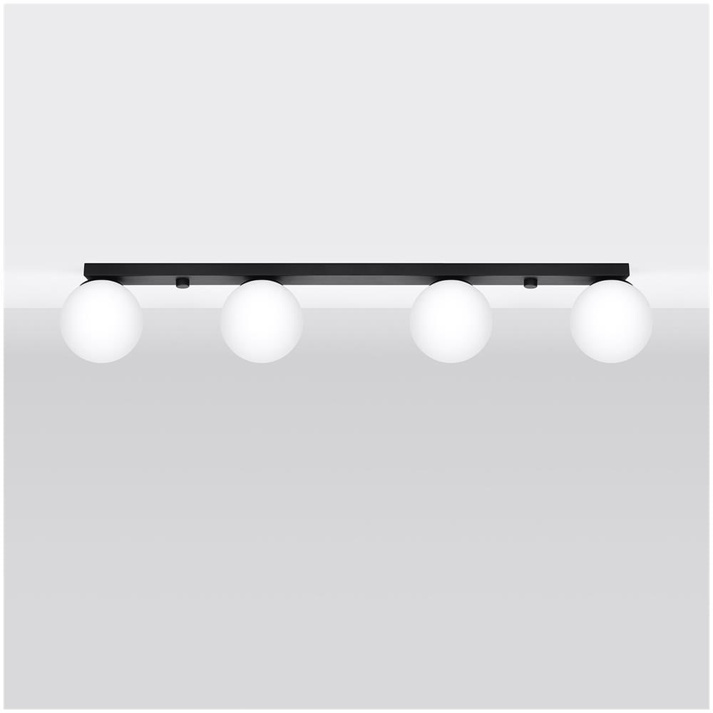 Lampada Da Soffitto Yoli 4 Nero Sl. 1154 - Moderno Lampade Da Soffitto Nero 14.5x88x12 Cm - Foto 2