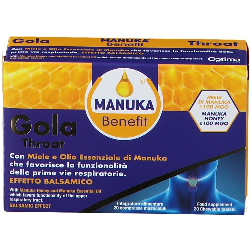 Manuka Benefit Gola Throat 20 Compresse Masticabili - Foto 1