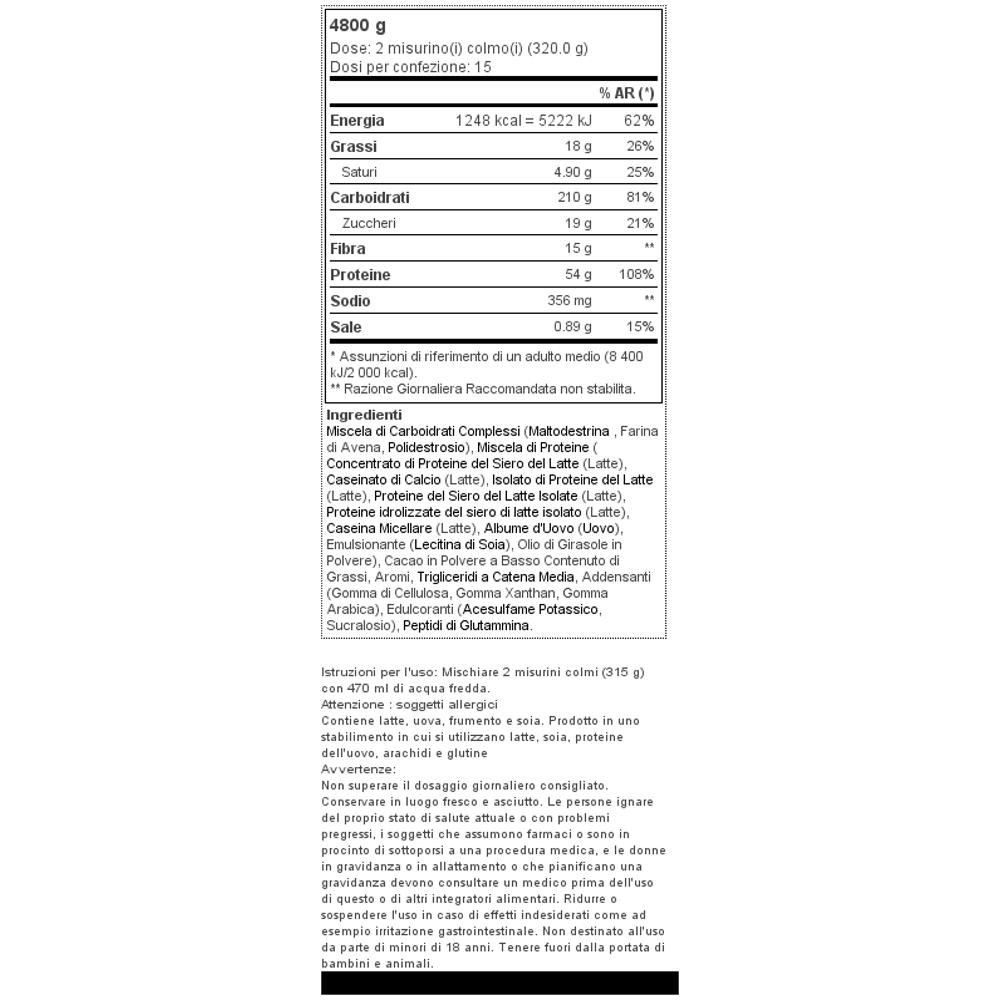 True-mass 1200 15 Servings - Bsn - Gainers, Mass Gainers - Cioccolato - Foto 3