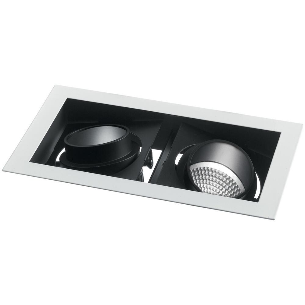 Faretto Incasso 2 Luci Orientabili Bianco Nero 20 Watt Luce Calda Inc-apollo-2x10c - Foto 6
