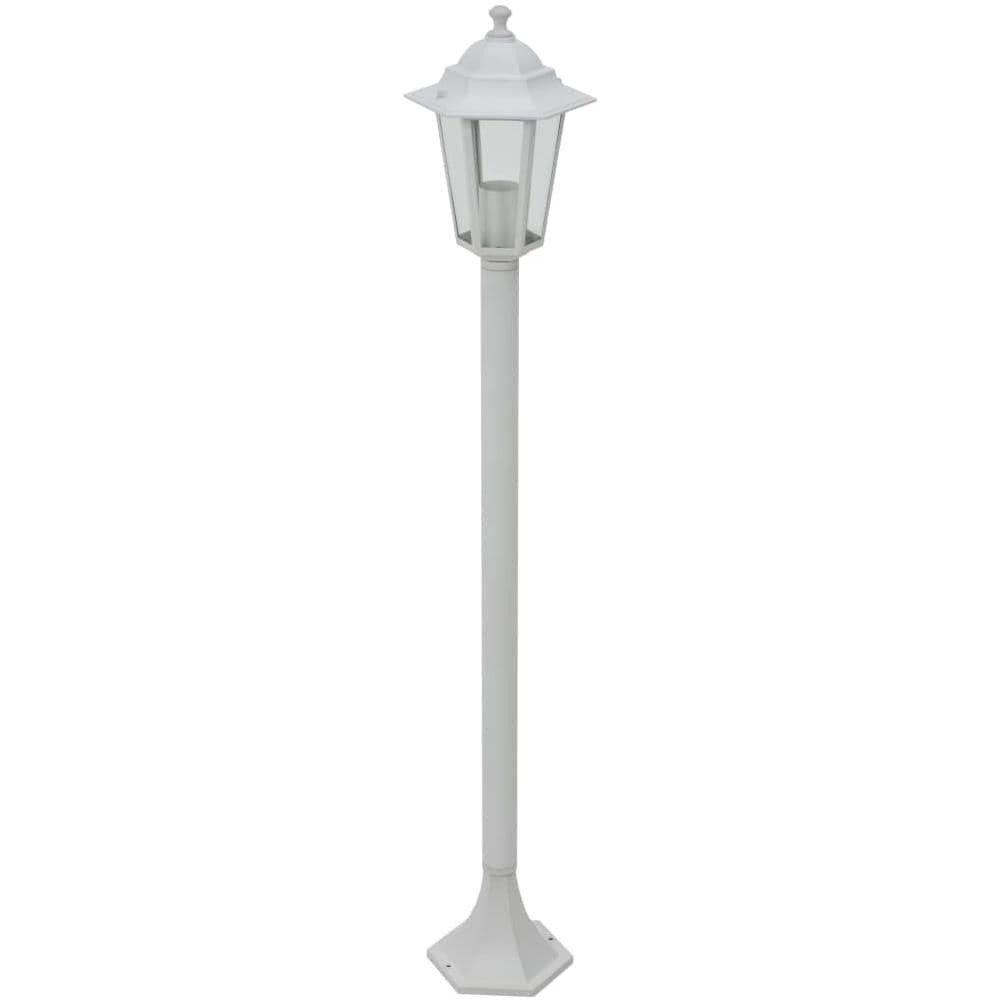 Lampioni Da Giardino 6 Pz E27 110 Cm In Alluminio Bianco - Foto 2