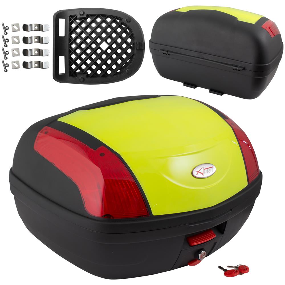 Bauletto Scooter Moto Baule Valigia Rigido Piastra Universale Fluo - Foto 1