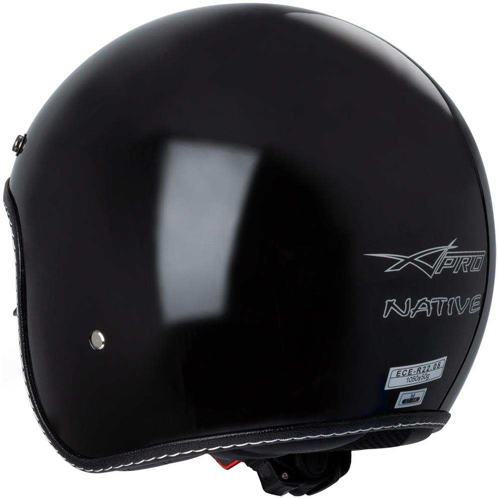 Casco Moto Jet Cafe Racer Omologato Ece 22-05 Visiera Parasole Scooter Nero S - Foto 2