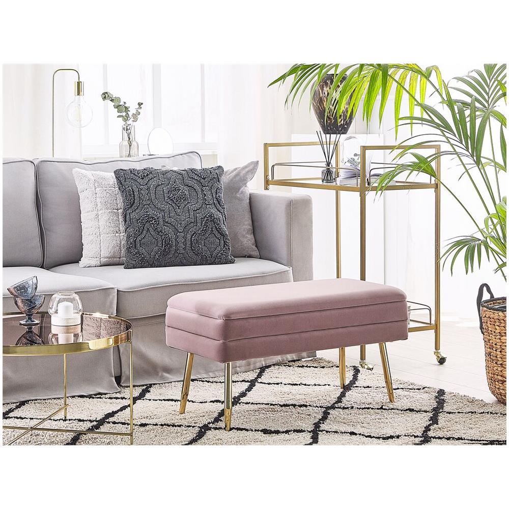 Panca Con Contenitore Per Camera Da Letto Rosa Durham - Foto 2