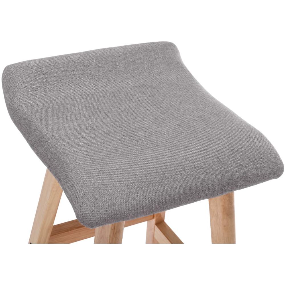 Sedie Da Bar 2 Pz Grigio Chiaro In Tessuto - Foto 8