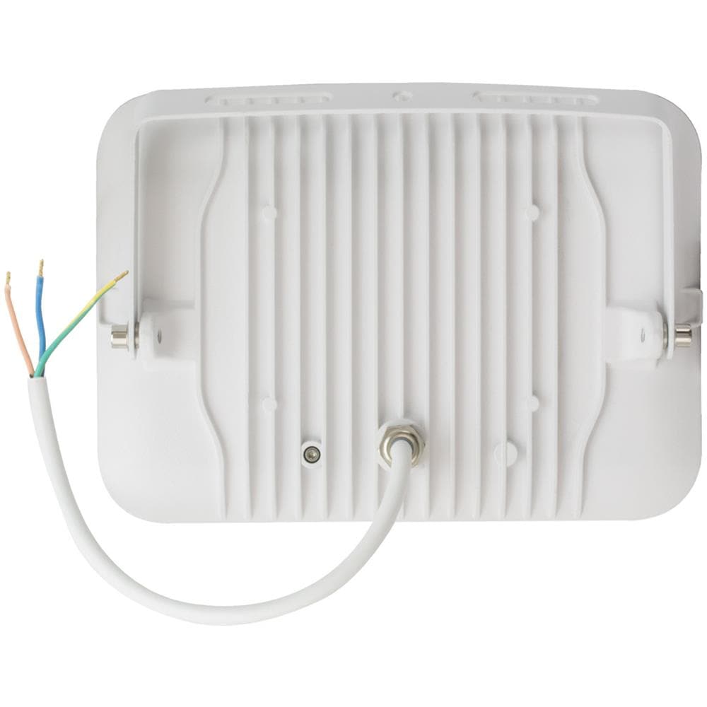Proiettore Led Slim 50w 120lm /w Ip65 Vetro Bianco Bianco Caldo 3000k - 3500k 235x163x36 Mm Alluminio - Foto 6