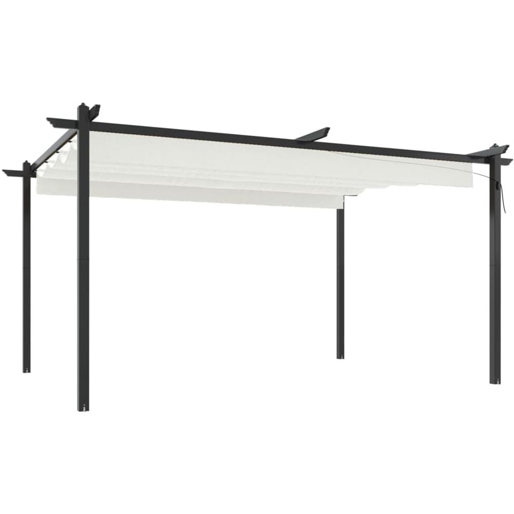 Pergola Da Giardino Con Tetto Retrattile 4x3 M Crema - Foto 2