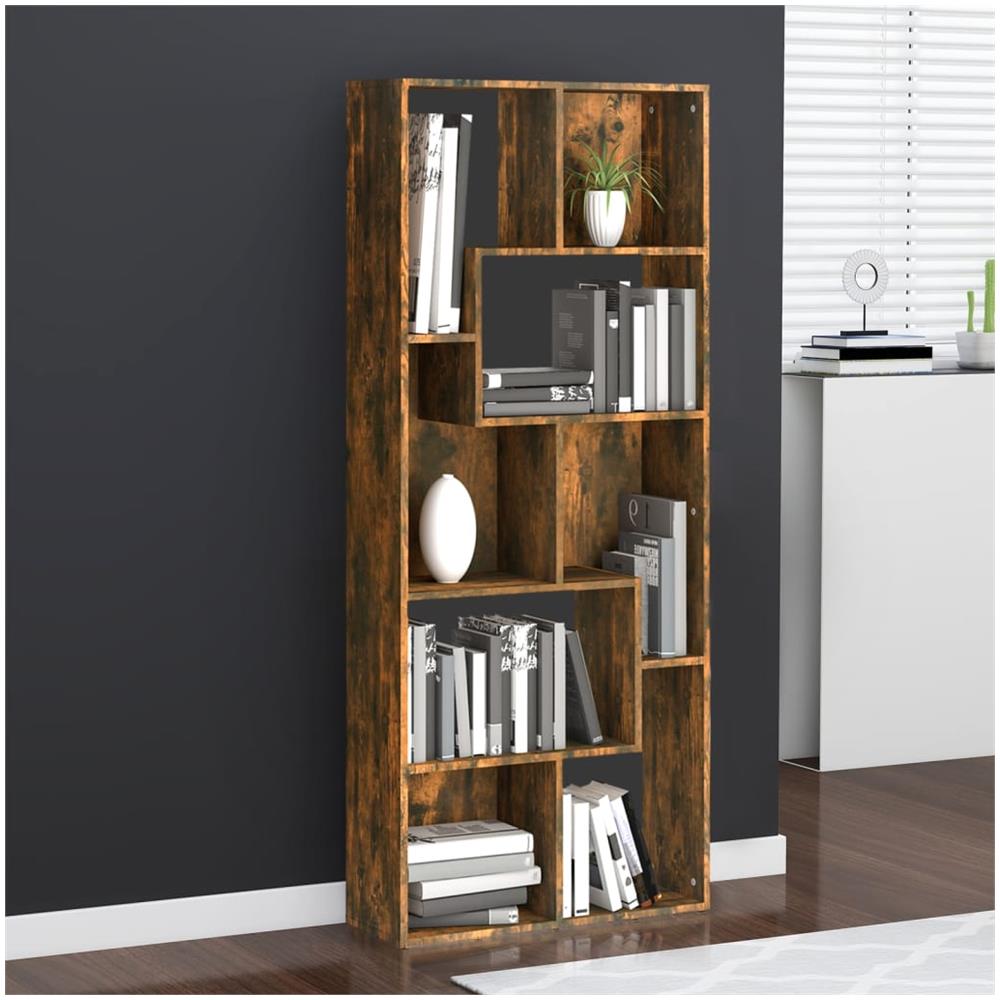 Libreria Rovere Fumo 67x24x161 Cm In Legno Multistrato - Foto 1