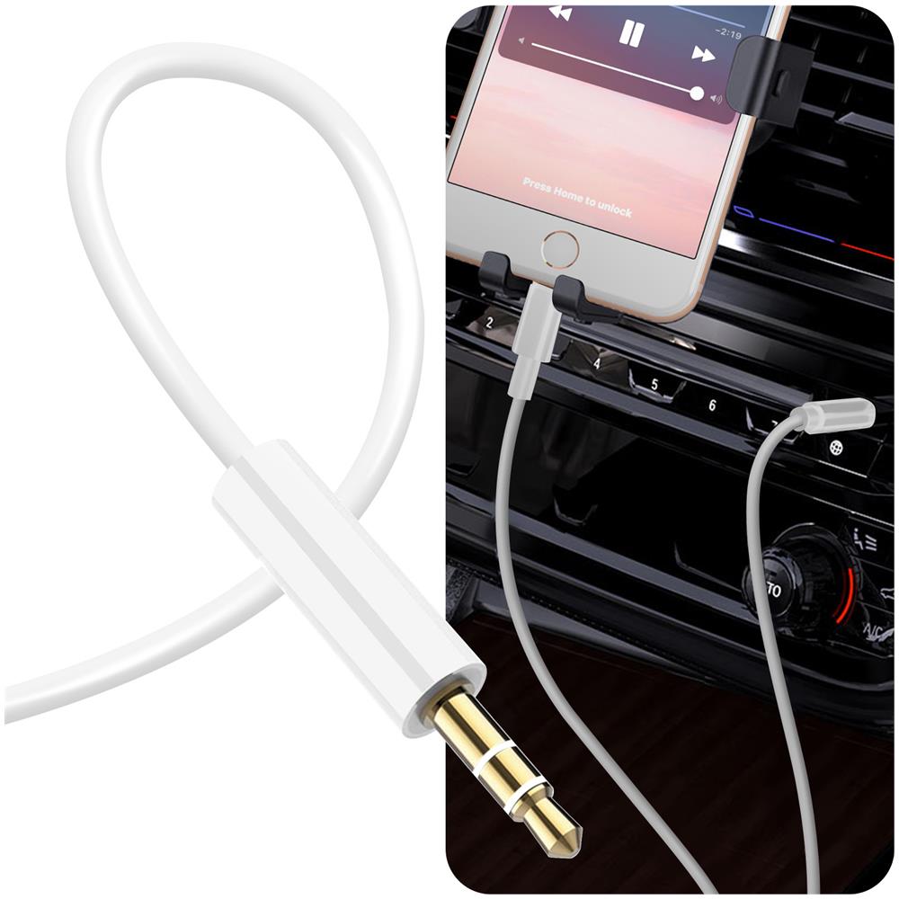 Cavo 2 In 1 Per Iphone Con Ricarica E Audio Da 1 Metro E 20 Bianco - Foto 2