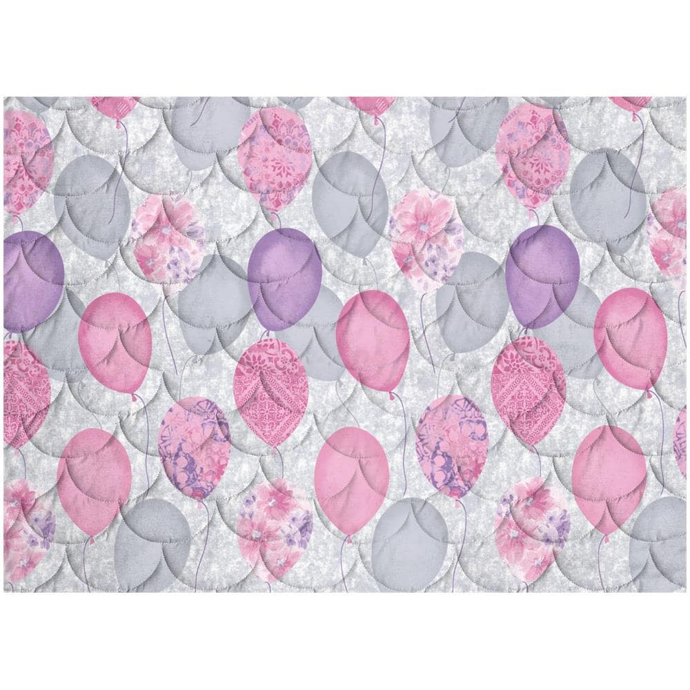 Trapuntino Piumino Estivo 100gr Linea Pensieri Delicati Disegno Palloncini Singolo Rosa - Foto 5