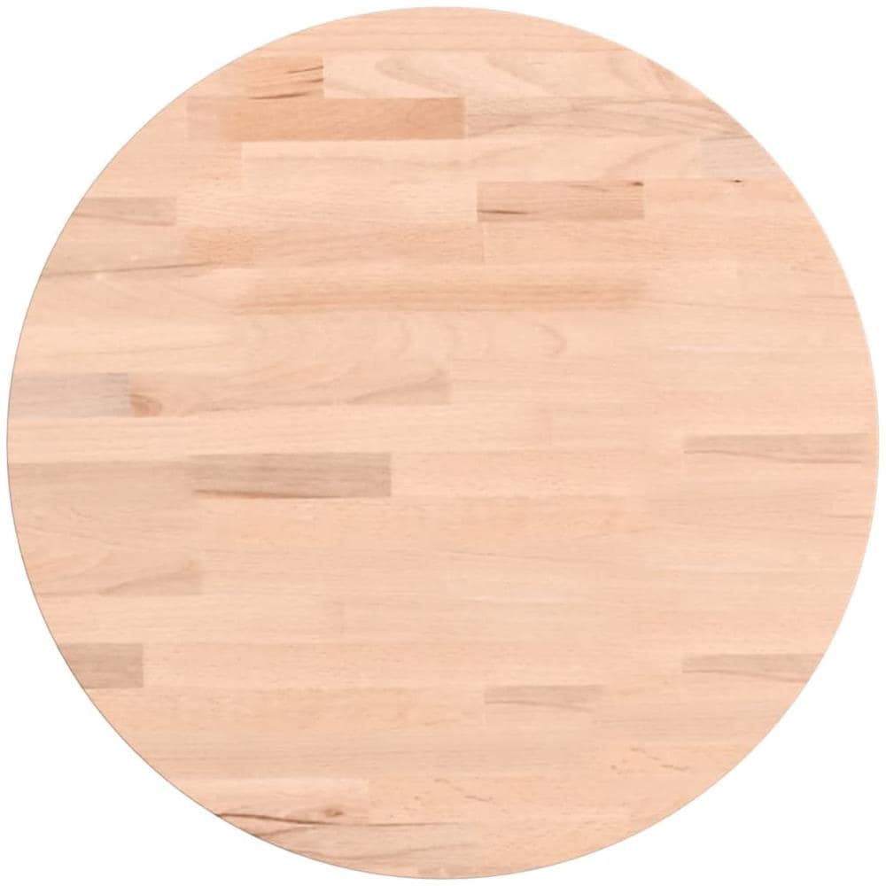Piano Per Tavolo 40x4 Cm Rotondo In Legno Massello Di Faggio - Foto 2