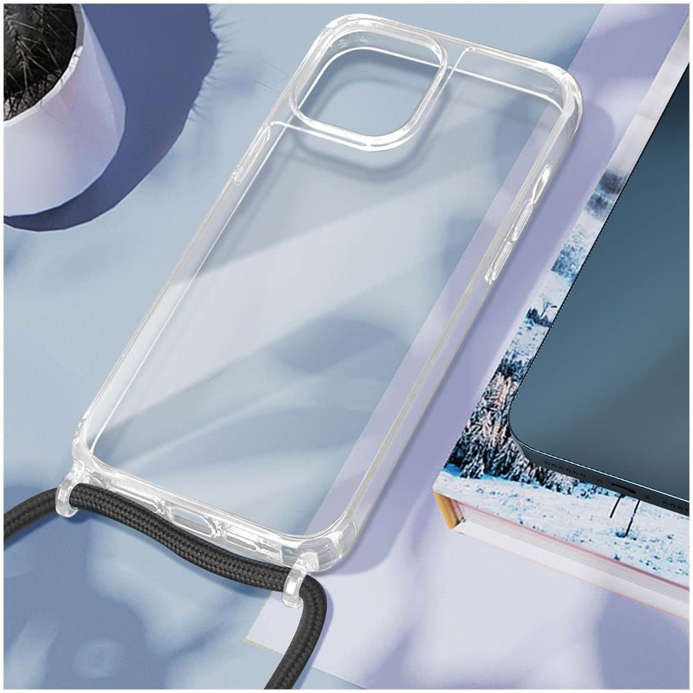Cover Con Cordino Per Iphone 12 Pro Max Rigida Bumper Serie Corda Trasparente - Foto 5