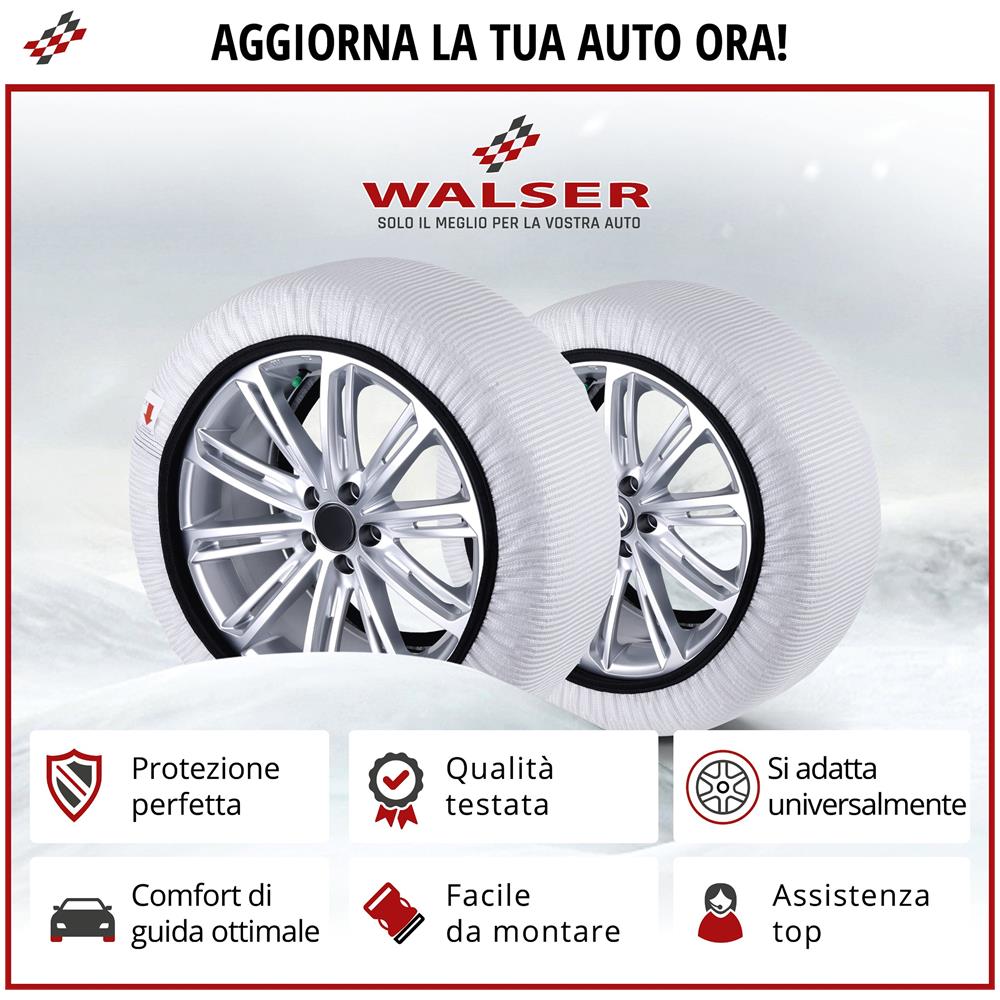 Catene Da Neve Premium Alternative Ultra Grip Xl, Catene Da Neve In Tessuto, Calze Da Neve Set Di 2 Bianco - Foto 7
