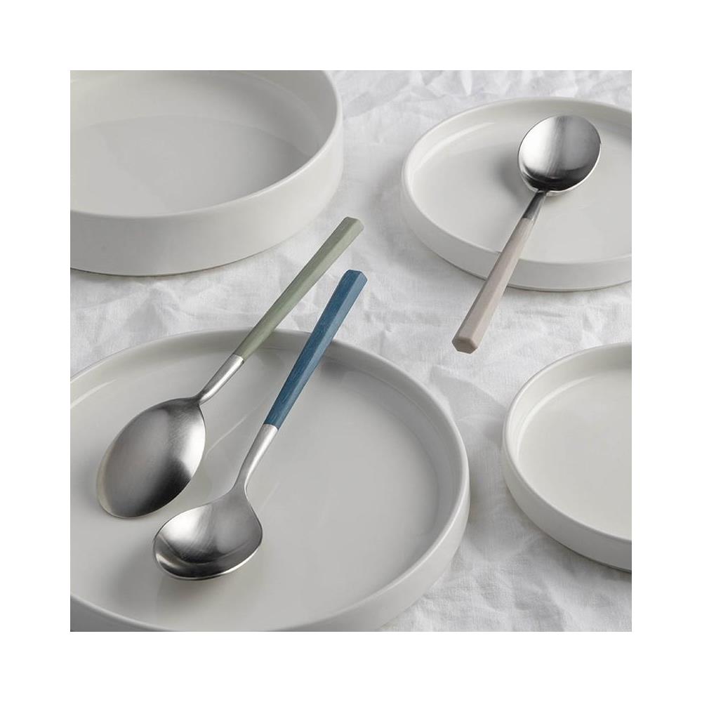 Hive Posate da tavola con manico tortora Confezione - Set da 24 Pezzi - 6 Posti Tavola - Confezione Standard Made in Italy - Foto 3