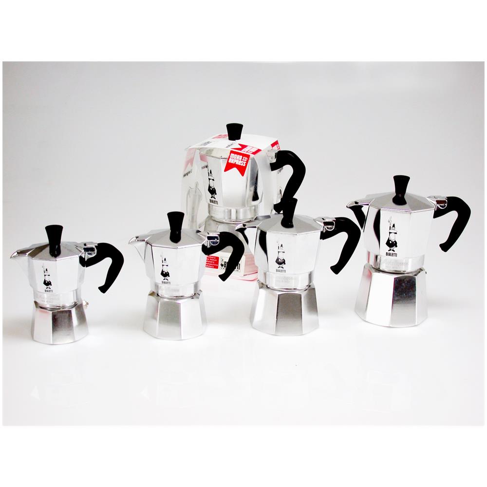 Caffettiera Alluminio Moka con Fascia Tazze 2 - Foto 1