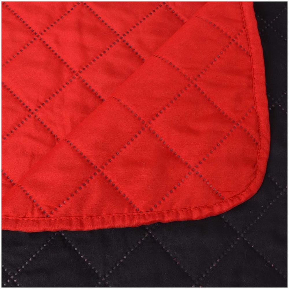 Copriletto Trapuntato Doppia Faccia Rosso E Nero 220x240 Cm - Foto 10