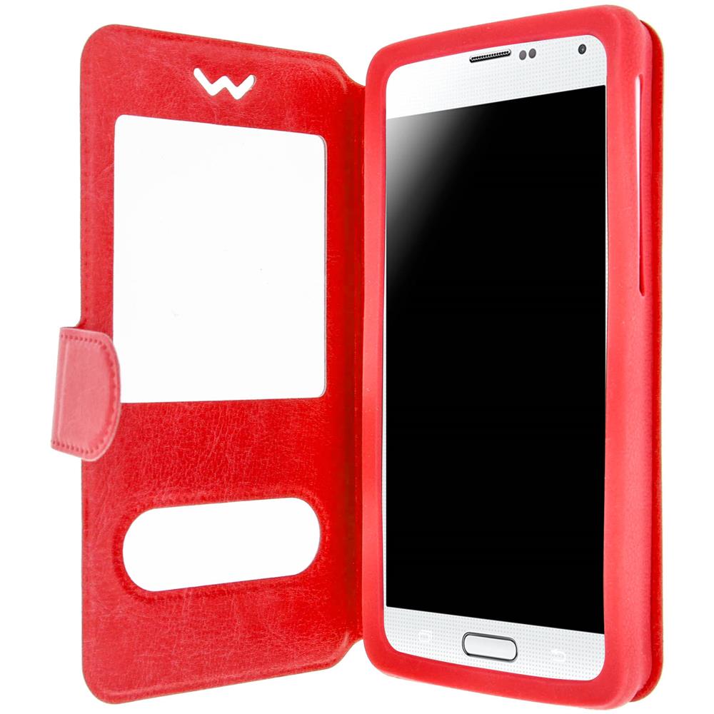 Custodia Stand Doppia Finestra Universale Taglia Sl - Rossa - Foto 2