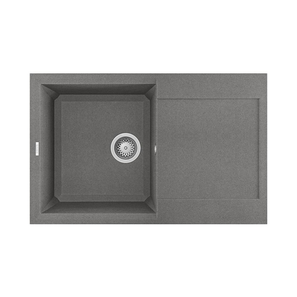 Lavello Easy 300 Granitek 79x50 cm 1 vasca con gocciolatoio Colore Grigio Cemento 48 - Foto 1