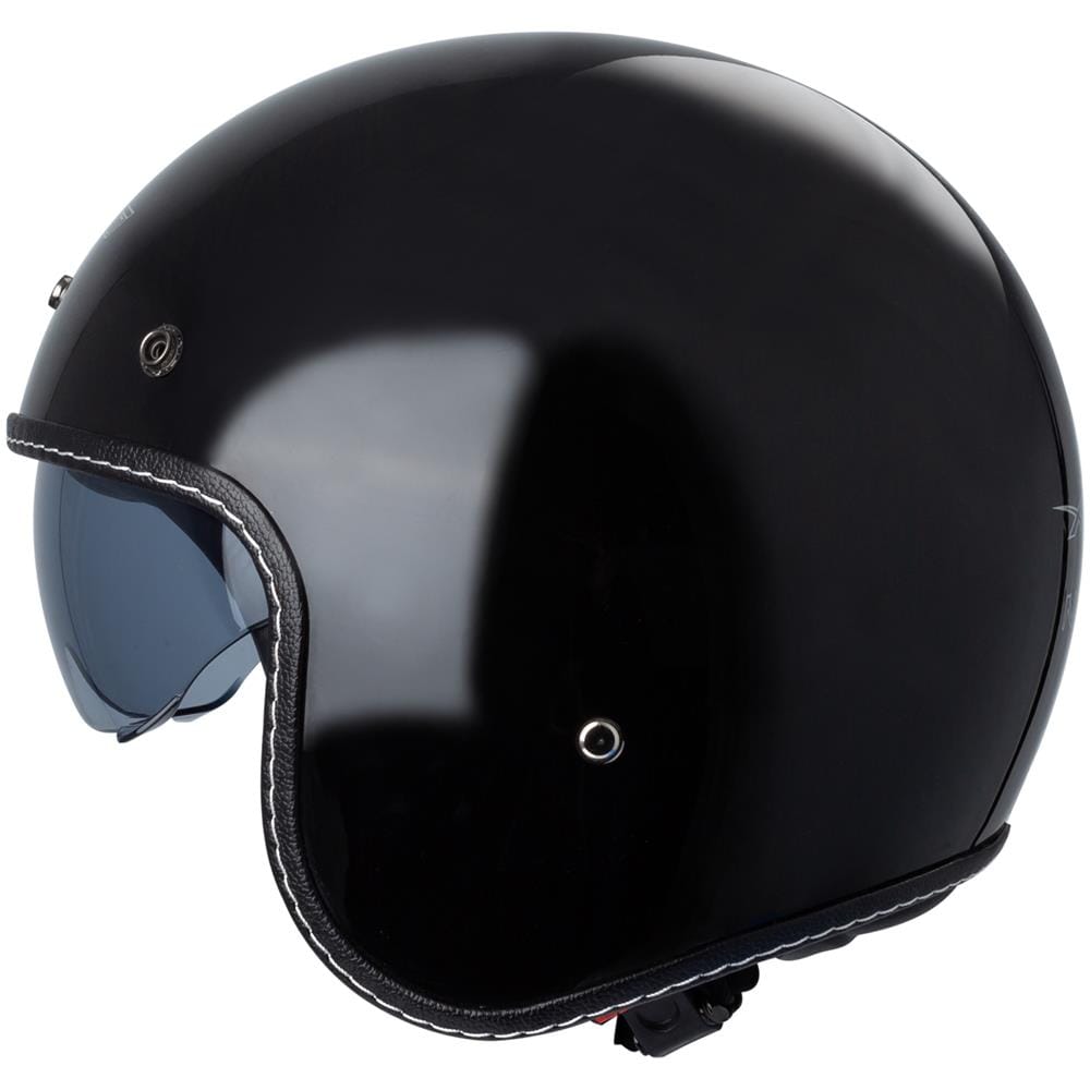 Casco Moto Jet Cafe Racer Omologato Ece 22-05 Visiera Parasole Scooter Nero M - Foto 4