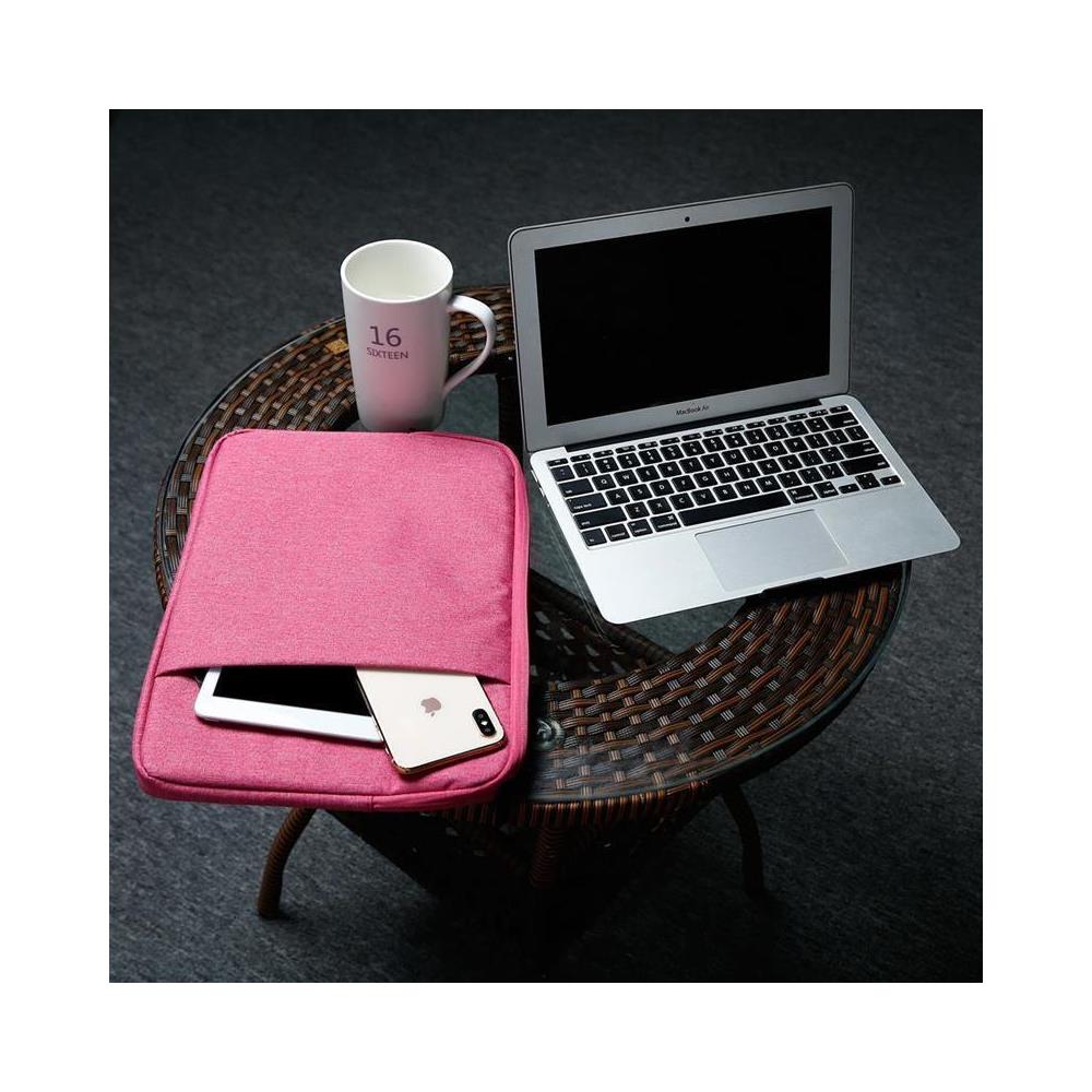 Borsa Di Protezione Per Computer Portatile / Tablet Da 15.6 Pollici In Rosa - Borsa Per Computer Portatile In Tessuto Con Fodera In Velluto E Scomparto Con Zip Antigraffio - Foto 7