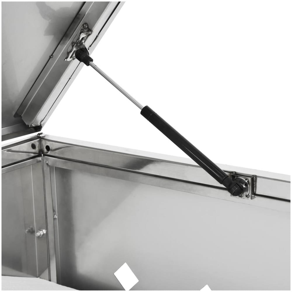 Copribidone per Spazzatura Quadruplo 240 L in Acciaio Inox - Foto 14