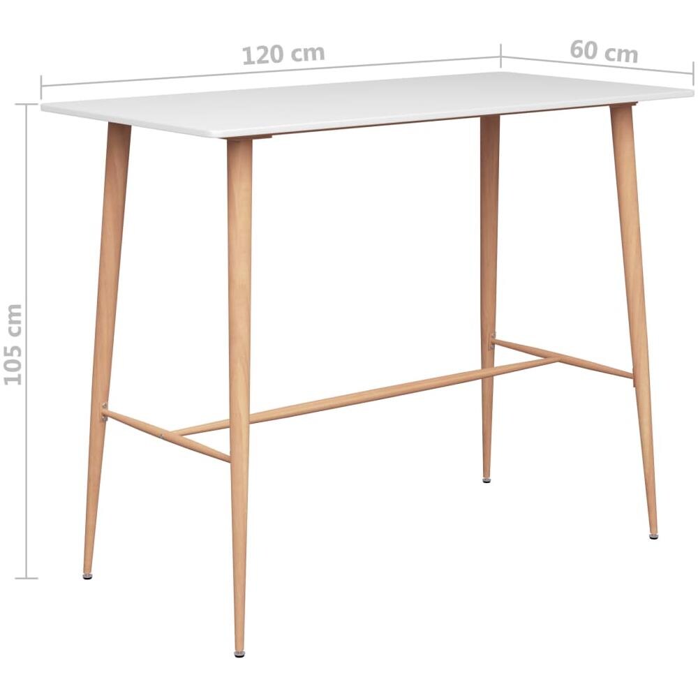 Tavolo Da Bar Bianco 120x60x96 Cm - Foto 10