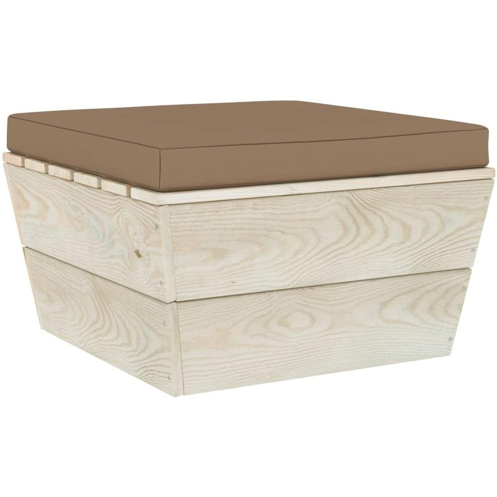 Maison Exclusive - Ottomana Da Giardino Pallet In Legno Di Pino Impregnato Grigio 88443127 - 9