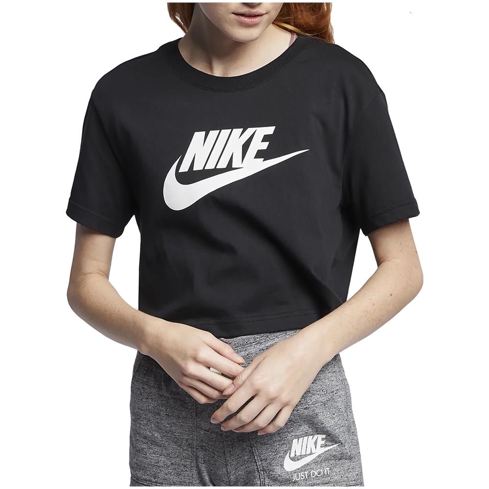 Tshirt Nsw Essntl Crp Icn Frt Donna Bianco - Foto 2