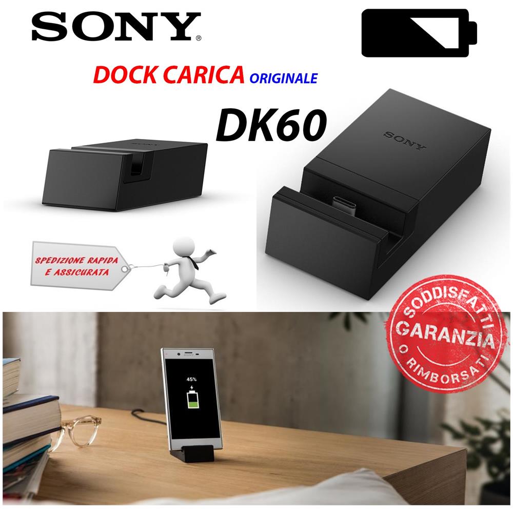 DK60, USB Type-C, Smartphone, , -Xperia XZ -Xperia X Compact, Nero, USB - Foto 2