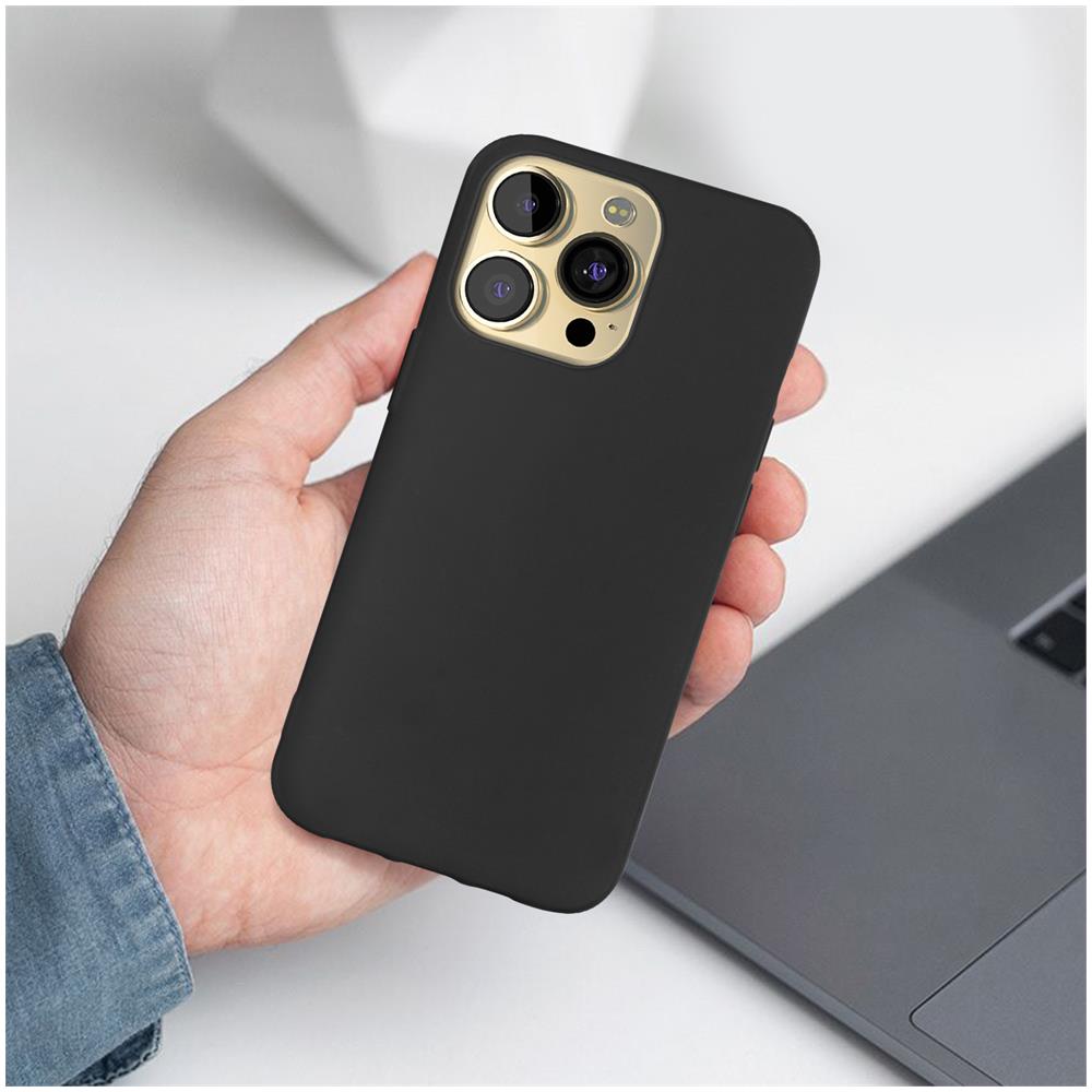 Cover Apple Iphone 13 Pro Resistente Silicone Gel Sottile Leggera Nera - Foto 5
