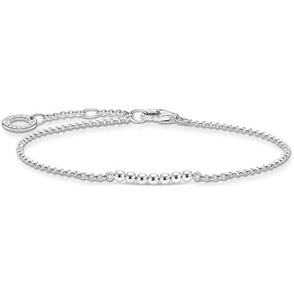 Bracciale Con Sfere In Argento Sterling 925, Lunghezza 16-19 Cm - Foto 1