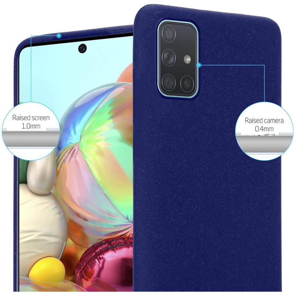 Custodia Compatibile Con Samsung Galaxy A71 4g In Frost Blu Scuro - Coperchio Protettivo In Silicone Tpu Flessibile - Foto 2
