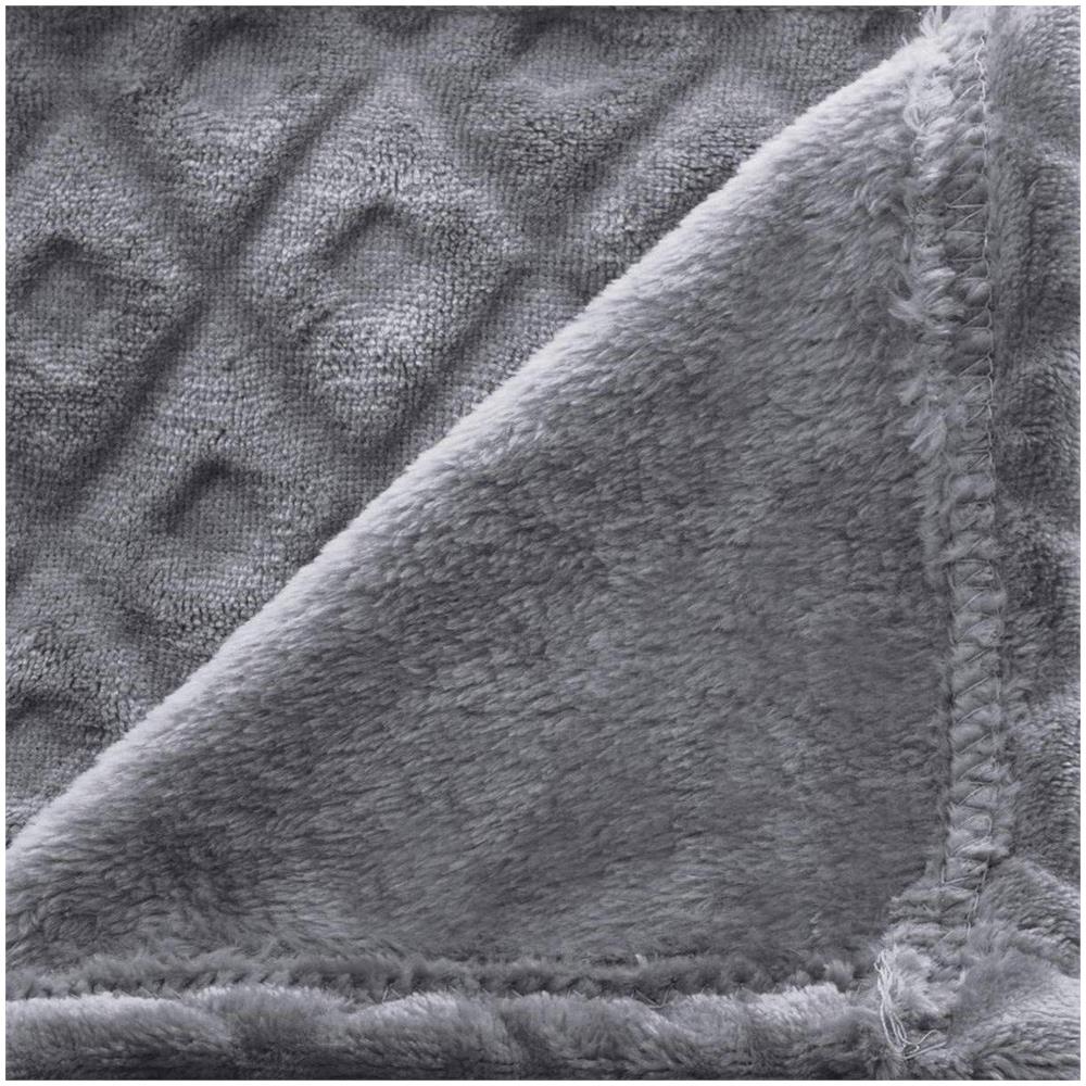Coperta Morbida, Kapa, Copriletto Losan, Placcato 3d, Grigio, 125 X 150 Cm - Foto 2